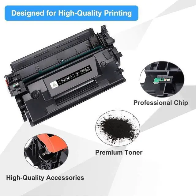 Alt view image 4 of 6 - TRUE IMAGE Compatible 87A Toner Cartridge Replacement for HP 87A 87X CF287A CF287X for HP Laserjet Enterprise M501dn M506dn M506n M506x, MFP M527dn M527f Printer Ink (Black, 2-Pack)