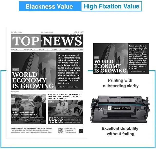 Alt view image 5 of 6 - TRUE IMAGE Compatible 87A Toner Cartridge Replacement for HP 87A 87X CF287A CF287X for HP Laserjet Enterprise M501dn M506dn M506n M506x, MFP M527dn M527f Printer Ink (Black, 2-Pack)