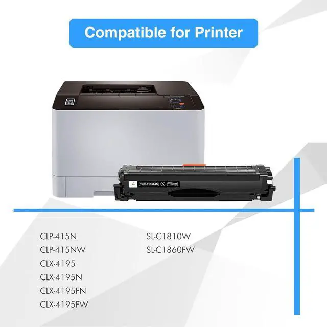 Alt view image 2 of 6 - TRUE IMAGE CLT-504S Toner Cartridge Compatible Replacement for Samsung CLT-504S CLT-K504S CLT-C504S CLT-Y504S CLT-M504S Work for Xpress SL-C1810W SL-C1860FW CLP-415NW CLX-4195FW Printer
