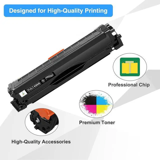 Alt view image 4 of 6 - TRUE IMAGE CLT-504S Toner Cartridge Compatible Replacement for Samsung CLT-504S CLT-K504S CLT-C504S CLT-Y504S CLT-M504S Work for Xpress SL-C1810W SL-C1860FW CLP-415NW CLX-4195FW Printer