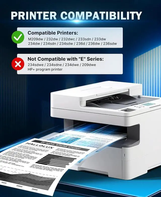 Alt view image 2 of 7 - Ennovor 134A Toner Cartridges 2 Black (No Chip) Replacement for HP 134A W1340A 134X W1340X Toner Cartridges Compatible with M209dw MFP M234dw M234sdn Printer (2 Black)