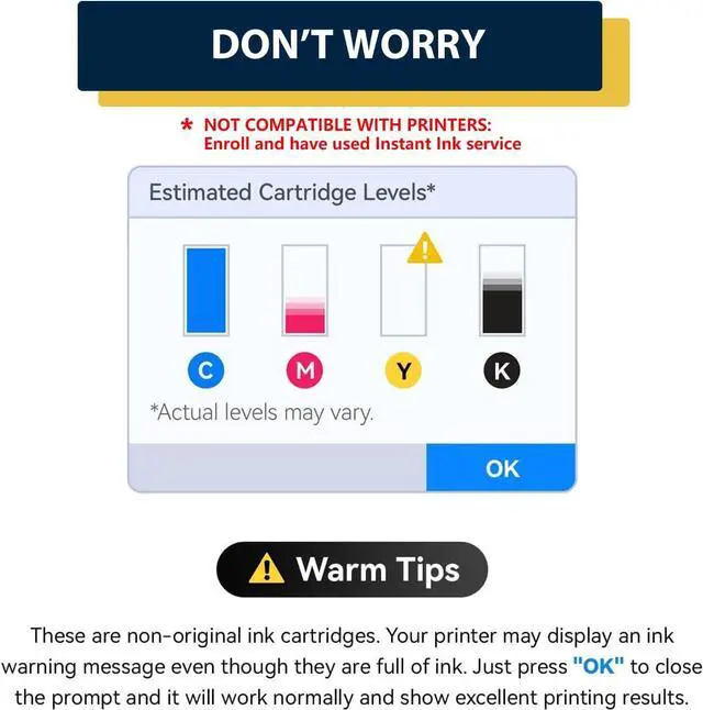 Alt view image 4 of 6 - 936e Ink Cartridges (with Chip) 4 Pack High Capacity Compatible for HP 936 936e Ink Cartridge for OfficeJet Pro 9125e 9135e 9110b 9128e 9130b 9122e Wide Format 9730e Printer (BK/C/M/Y, Not OEM)