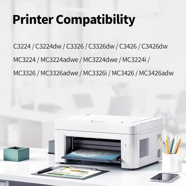 Alt view image 2 of 7 - Ennovor C3210 Black Toner Cartridges (with Chip) Replacement for Lexmark C3210K0 Toner Cartridge for Lexmark C3224 C3326 C3426 MC3224 MC3326 MC3426 Printer Ink (1 Pack)