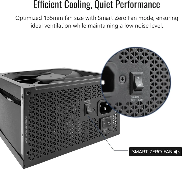 Alt view image 7 of 7 - Century II 1200W ATX 3.1 Fully Modular Power Supply 80 Plus Gold
