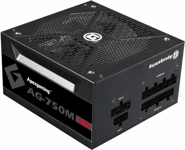 Alt view image 2 of 7 - Apexgaming AG-750M V2 750Watt 80PLUS Gold Fully Modular Power Supply
