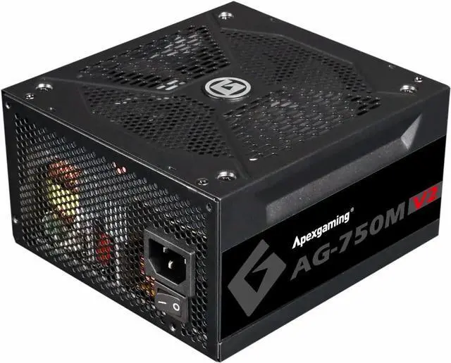 Alt view image 3 of 7 - Apexgaming AG-750M V2 750Watt 80PLUS Gold Fully Modular Power Supply