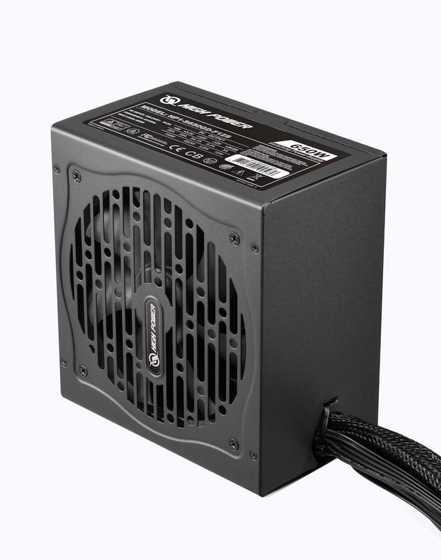 Alt view image 2 of 3 - HIGH POWER 80 Plus Gold Certified PC Computer Power Supply - 650 Watts PSU, Continuous Power ATX 12V V2.3/EPS Active PFC with Whisper Quiet 120mm Fan, Reliable Performance and High Efficiency