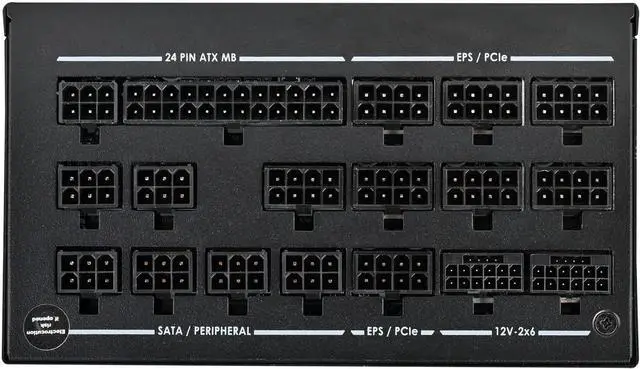 Alt view image 2 of 7 - SilverStone Technology Zeus 1650R Titanium 80 Plus Titanium 1650W PCIe Gen5 / ATX 3.1 Power Supply, SST-ZU1650R-TM