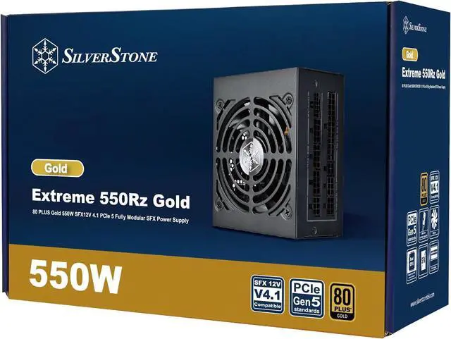 Alt view image 7 of 7 - SilverStone Technology Extreme 550Rz Gold 550W SFX12V 4.1 PCIe Gen 5 Modular SFX Power Supply, SST-EX550R-GM