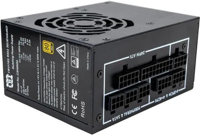 Main image of CHANNEL WELL 650W SFX Power Supply (80 Plus Gold Certified, SFX Form Factor, with SFX to ATX bracket included) Fully Modular Power Supply with Industrial Grade Capacitors, 3 Year Warranty