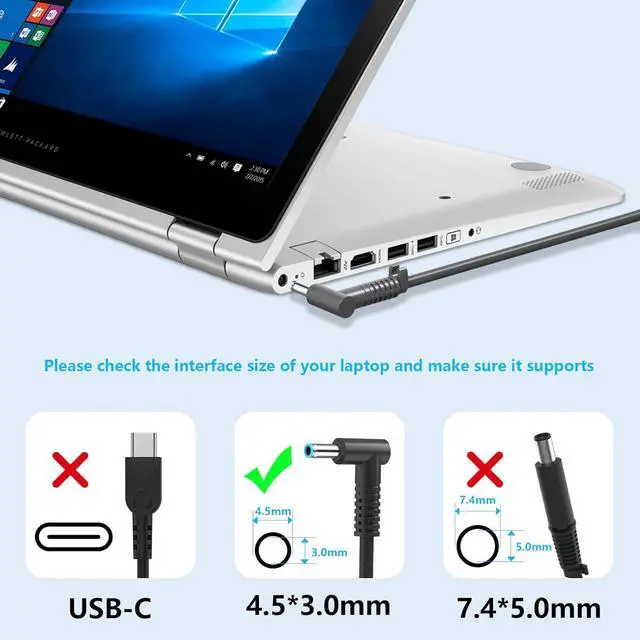 Alt view image 3 of 7 - 230W Laptop Charger M41303-001 fit for HP Omen 15 16 Victus by HP Gaming Laptop 16 16-r000 16-r0097nr ZBook Fury 16 G9 G10 M35733-001 19.5V 11.8A AC Power Supply Adapter