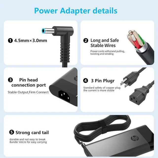 Alt view image 7 of 7 - 230W Laptop Charger M41303-001 fit for HP Omen 15 16 Victus by HP Gaming Laptop 16 16-r000 16-r0097nr ZBook Fury 16 G9 G10 M35733-001 19.5V 11.8A AC Power Supply Adapter