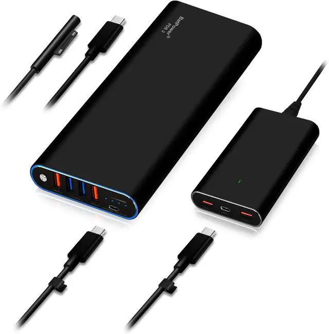 Main image of BatPower 210Wh High Power Delivery Surface DC/PD USB C External Battery Portable Charger Compatible for Microsoft Surface Pro X 7 6 5 4 Go Book 3 2 Laptop 4 3 2 1 Power Bank & Slim 120W USB-C Adapter