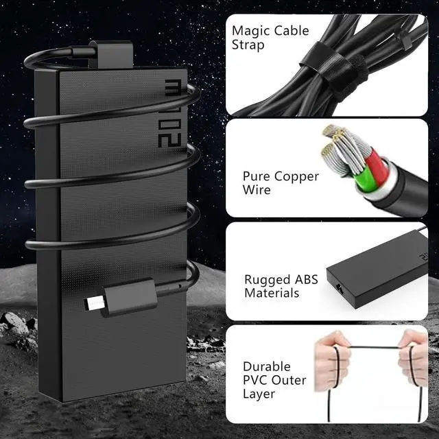 Alt view image 5 of 6 - 200W Rectangle Conn Charger Compatible with ASUS ProArt P16 (H7606) H7606WI Laptop Power Adapter