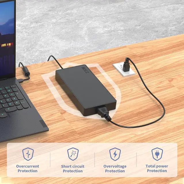 Alt view image 5 of 7 - 230W 20V 11.5A AC Power Adapter Laptop Charger Compatible with Lenovo Legion 5 5i 7 7i 5P C7 S7 5 15ACH6H 7i 15IMH05 P15 P17 T15g P1 Y540 Y740 Gaming Laptop Slim Tip Notebook Power Supply Cord