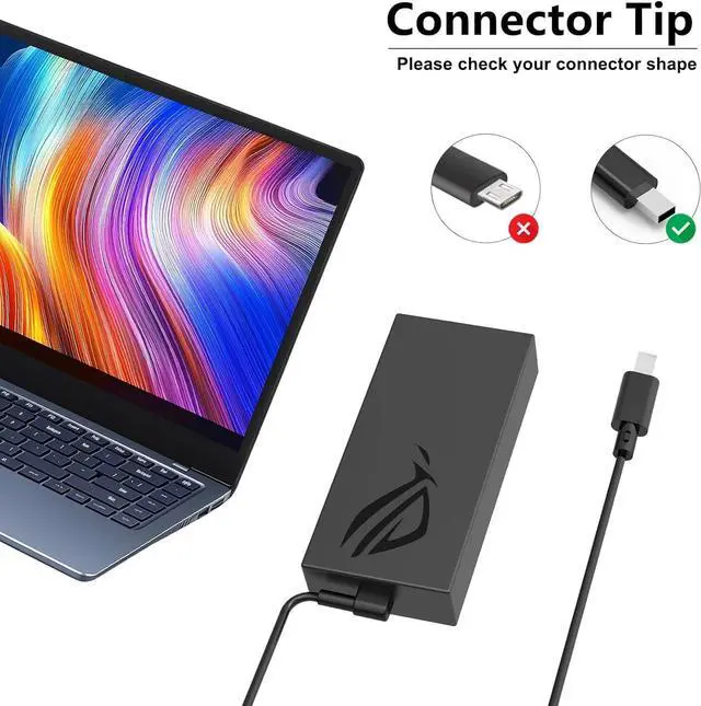 Alt view image 5 of 6 - 240W AC Charger for Asus ROG Zephyrus G16 2025 GU605 GU605M GU605MI GA605 GA605W ProArt P16 H7606 H7606WI TUF A16 A14 2024 2025 FA608 FA608W FA401WV FA401UV A20-200P1A Laptop Supply Adapter