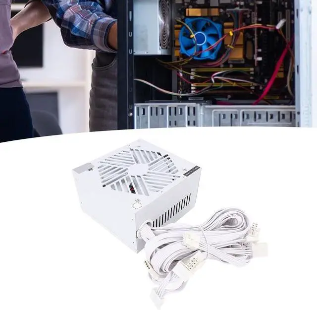 Alt view image 5 of 7 - ATX Computer Power Supply, 600W Semi Modular Gaming Power Supply, Smart Temperature Control, ATX 12V V2.4, 24Pin Motherboard