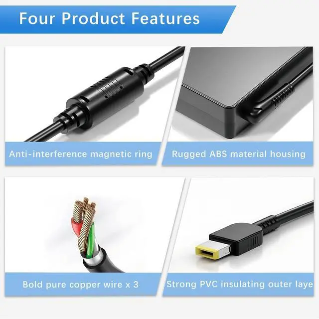 Alt view image 6 of 7 - 330W Laptop Charger for Lenovo Legion 7 9 7i 9i Pro Y900 Y700 RTX 4070 4080 4090,20V/16.5A AC Adapter for Lenovo Gamming Laptop Power Supply Cord ADL330SDC3A GX21M50608 Slim Tip