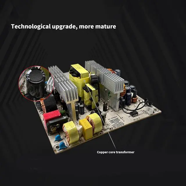 Alt view image 7 of 7 - 750W PC Case Power Supply Gaming Desktop Computer Power Supply with 120mm Cooling Fan and with Full Protections