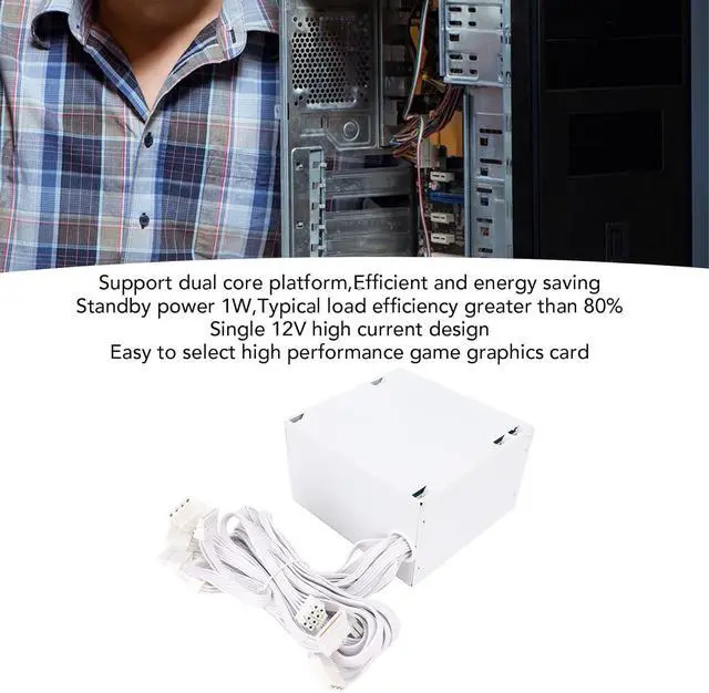 Alt view image 4 of 7 - 500W Computer Power Supply 500 Watt PC Power Supply 500W Desktop Power Supply with Intelligent Temperature Control for Dual Core