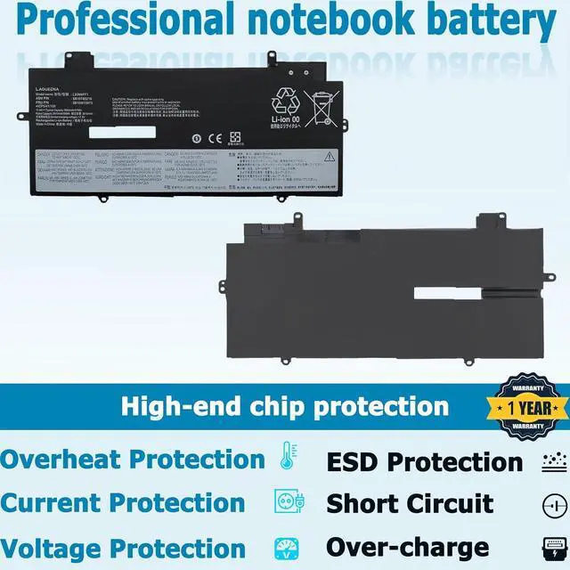 Alt view image 3 of 6 - L20M4P71 Laptop Battery Compatible with Lenovo ThinkPad X1 Carbon 9th 10th Gen X1 Yoga 6th 7th Gen 2021 Series L20C4P71 L20D4P71 L20L4P71 SB10T83217 SB10T83216 SB10T83218 SB10T83215