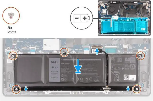 Alt view image 3 of 3 - DELL V6W33 15V 54Wh 4-Cell Battery For Dell Latitude 3320 3330 3420 3520 3530 3445 5430 Inspiron 3510 3511 3515 3520 3525 3530 5310 5320 5330 5410 5415 5418 5420 5425 5430 5435 5440 5445 5510 5515