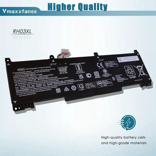 Alt view image 3 of 7 - RH03XL M02027-005 Laptop Battery Replacement for HP ProBook 630 640 650 430 440 445 450 G8 G9 G10 EliteBook 645 650 655 G9 G10 Series RHO3XL M01524-541 M01524-2B1 M01524-AC1 M75017-171