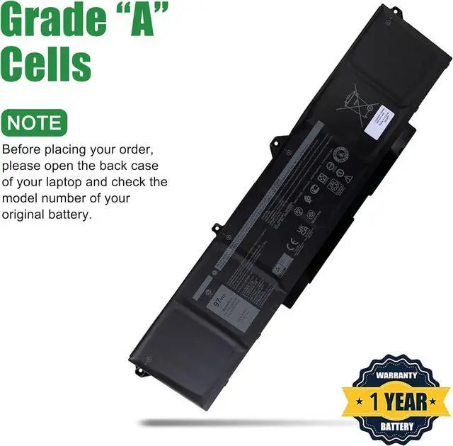 Alt view image 4 of 6 - 9JRV0 53XP7 053XP7 Laptop Battery Replacement for Dell Latitude 5521 5531 Precision 3561 3571 3581 3591 Series Notebook 05RGW 005RGW 11.4V 97Wh 8071mAh