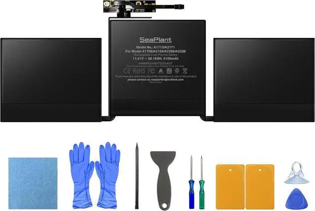 Main image of A1708 Battery Replacement for MacBook Pro 13-inch A1708(2016,2017) A2159(2019) A2289(2020) A2338(2020,2022) A1713/A2171 Battery