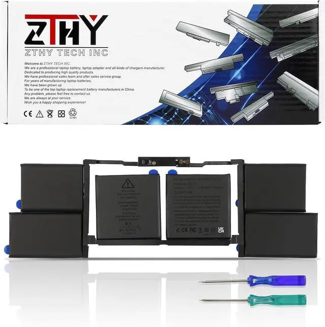 Main image of ZTHY A2113 A2141 Laptop Battery Replacement for MacBook Pro 16 inch A2141 2019 2020 EMC 3347 MVVJ2 MVVK2 MVVL2 MVVM2 MVVJ2xx/A MVVK2xx/A MVVL2xx/A MVVM2xx/A 11.36V 99.8Wh