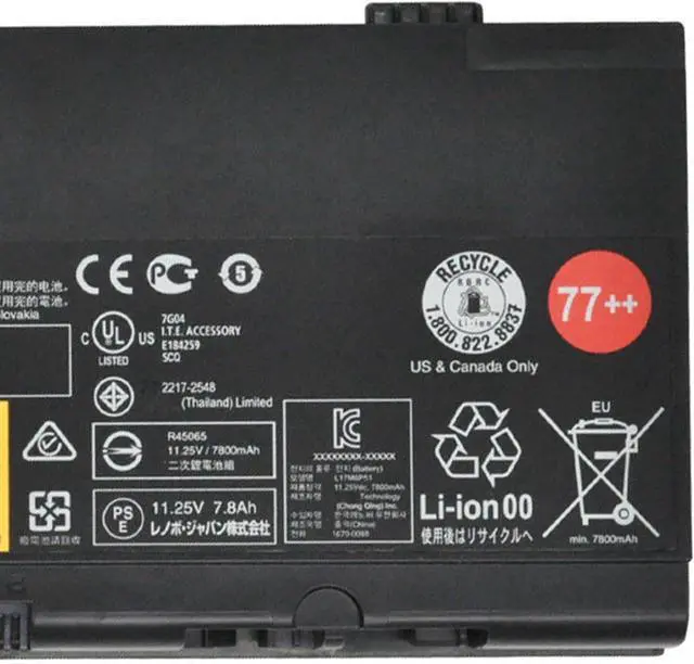 Alt view image 3 of 5 - L17M6P51 77+ 77++ 00NY493 Laptop Battery 90Wh 8000mAh Compatible with Lenovo ThinkPad P50 20EN 20EQ / P51 20MM 20MN 20HH 20HJ / P52 20M9 20MA Series SB10K97635 5B10W13952 SB10K97634 00NY490 77
