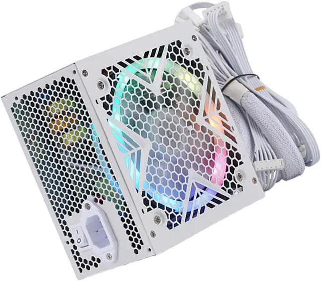 Alt view image 6 of 7 - Computer Power Unit with Quiet 12CM Fan Color Lights Hydraulics Bearing Enhances Cooling PC Power Supply 650W-850W