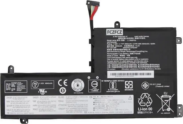 Main image of L17M3PG2 Battery 57Wh 4955mAh Replacement for Lenovo Legion Y540-17IRH 81Q4 Series SB10W69453 5B10W69460 5B10T30214 L17C3PG2 SB10W69466 5B10W69467 5B10T30217 11.52V 3-Cell