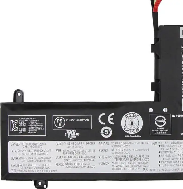 Alt view image 3 of 6 - L17M3PG2 Battery 57Wh 4955mAh Replacement for Lenovo Legion Y540-17IRH 81Q4 Series SB10W69453 5B10W69460 5B10T30214 L17C3PG2 SB10W69466 5B10W69467 5B10T30217 11.52V 3-Cell