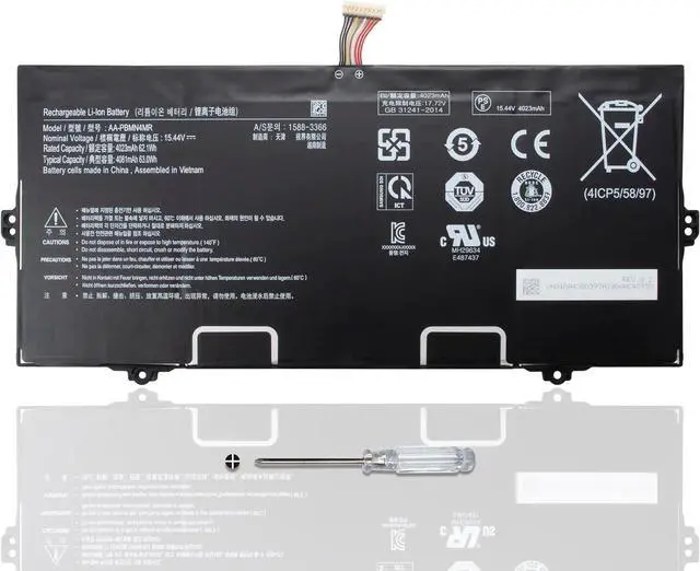 Main image of AA-PBMN4MR Laptop Battery for Samsung Galaxy Book Pro 360 13 NP930XDB NP935XDB NP930XED NP930QED NP950QED NP940XFG NP930XED-KF1HK NP930QED-KA2DE Series BA43-00397 15.44V/62.1Wh/4023mAh/4-cell