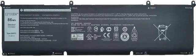 Main image of 69KF2 Laptop Battery 86Wh Compatible with Dell Alienware M15 R3 / M15 R4 / M15 R5 / M15 R6 / M15 R7 / M16 R1 / M17 R3 / M17 R4 / Precision 5550 5560 5570 / XPS 9500 9510 9520 Series 8FCTC 70N2F