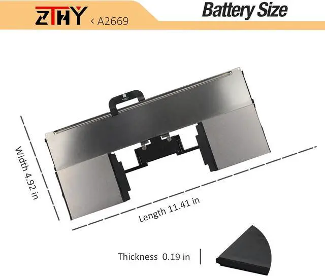 Alt view image 7 of 7 - ZTHY A2669 A2681 Laptop Battery Replacement for MacBook AIR 13" M2 2022 A2681 (EMC 4074) 661-26150 MLY23LL/A MLXX3LL/A MLXW3LL/A MLXY3LL/A MLY03LL/A MLY43LL/A MLY33LL/A MLY13LL/A Series 11.54V 52.6Wh