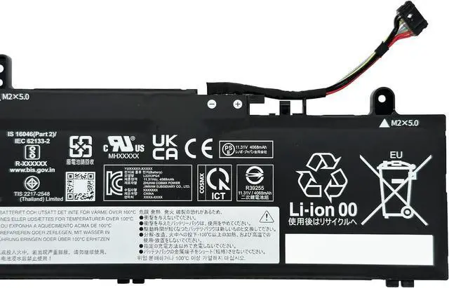 Alt view image 4 of 6 - L22X3PG4 Laptop Battery 47Wh Compatible with Lenovo ThinkPad E14 Gen 5 / E14 Gen 6 / E16 Gen 1 / E16 Gen 2 Series L22B3PG4 L22D3PG4 L22M3PG4