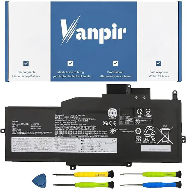 Main image of L19M3P73 Laptop Battery Compatible with Lenovo ThinkPad X1 Nano Gen 1st Series L19M3P72 L19C3P71 5B10W13963 SB10T83206 11.58V 48.2Wh 4170mAh