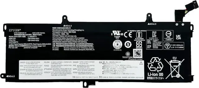 Main image of L18M3P71 02DL012 02DL011 Battery 57Wh Compatible with Lenovo ThinkPad T590 P53S / ThinkPad T15 Gen 1st / ThinkPad P15s Gen 1st / ThinkPad T15 Gen 2 / ThinkPad P15s Gen 2 Series L20D3P71