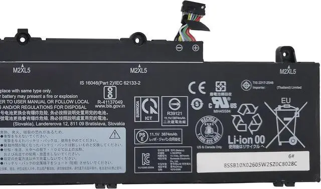 Alt view image 3 of 5 - L19D3PD5 Battery 45Wh Replacement for Lenovo ThinkPad E14 Gen2 Gen3 Gen4 / E15 Gen2 Gen3 Gen4 Series 5B10X02594 SB10X02605 5B11N56340 L19C3PD5 L19L3PD5 L19M3PD5 L20C3PD4 L20D3PD4 L20M3PD4 11.1V