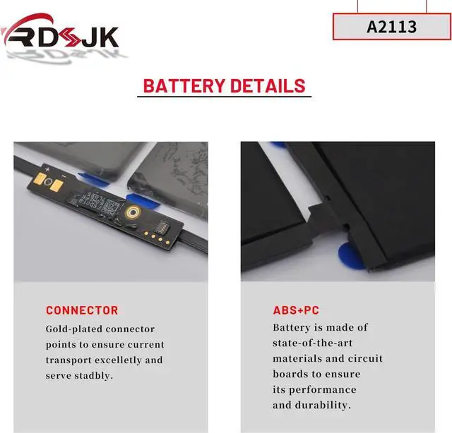 Alt view image 5 of 7 - A2113 A2141 Laptop Battery for MacBook Pro Retina 16" inch Model A2141 2019 2020 Year EMC 3347 BTO/CTO MVVL2 MVVL2LL/A MVVM2 MVVM2LL/A MVVJ2 MVVJ2LL/A MVVK2 MVVK2LL/A 11.36V 99.8Wh 8790mAh with Tools