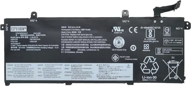 Main image of L18L3P73 Laptop Battery 51Wh Compatible with Lenovo ThinkPad T490 T495 P43S / ThinkPad P14s Gen 1 / P14s Gen 2 / T14 Gen 1 / T14 Gen 2 Series L18M3P73 L18M3P74 L18M4P73 L18C3P72 L18C3P71
