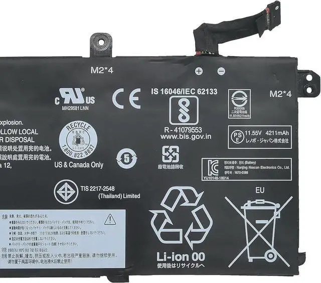 Alt view image 3 of 5 - L18L3P73 Laptop Battery 51Wh Compatible with Lenovo ThinkPad T490 T495 P43S / ThinkPad P14s Gen 1 / P14s Gen 2 / T14 Gen 1 / T14 Gen 2 Series L18M3P73 L18M3P74 L18M4P73 L18C3P72 L18C3P71