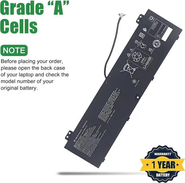 Alt view image 3 of 5 - AP21B7Q Laptop Battery Replacement for Acer Predator Triton 300 SE PT314 51S 51NZ 52ML 52X6 552L 55FA 56RF 57U9 57YJ 599S 70CS 70D6 70Q6 715F 71DD 71K0 71UP 71UU 71YP Series 15.48V 76Wh