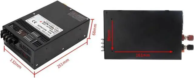 Alt view image 5 of 5 - 800W 1000W 1200W Switching Power Supply 12V 24V 36V 48V 60V 80v 20A 60A 80A 100A 50A 40A CC/CV Adjustable with Display for RV, Car, Computer, Lab(0-36V,1000W)
