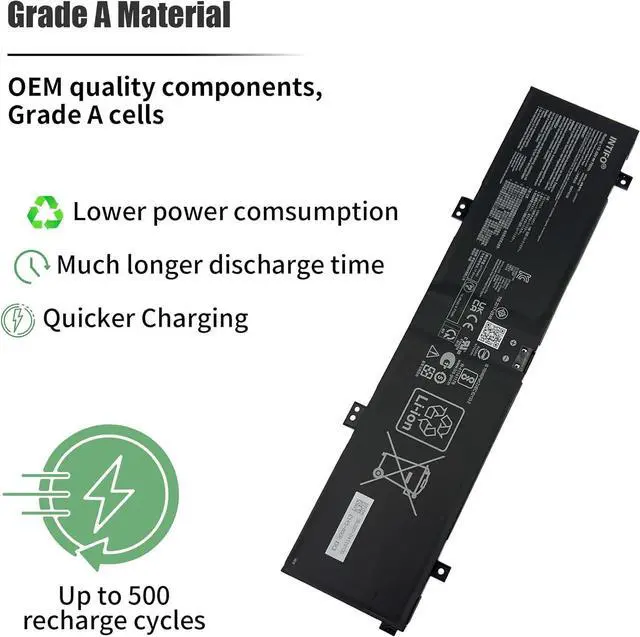 Alt view image 4 of 7 - 76Wh C41N2101 Battery Compatible with ASUS ROG Zephyrus G14 GA402 GA402R GA402RJ GA402RK GA402NI GA402NJ TUF Dash F15 FX517ZC FX517ZR Zenbook Pro 14 Duo OLED UX8402ZA UM6702RA 15X K6501ZM