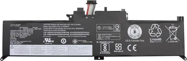 Main image of 01AV432 Laptop Battery 51Wh 3360mAh 4-Cell Compatible with Lenovo ThinkPad Yoga 370 20JH 20JJ / ThinkPad X380 Yoga 20LH 20LJ Series SB10K97589 01AV434 SB10K97591 01AV433 SB10K97590