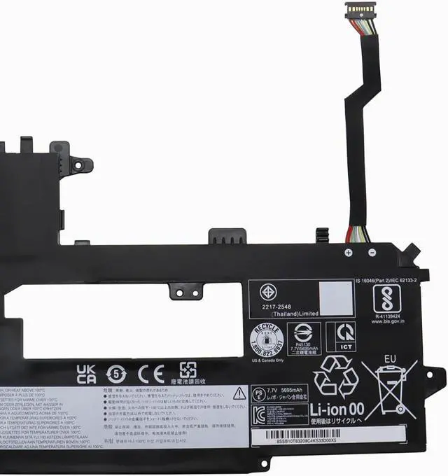 Alt view image 3 of 5 - L19C4P73 L19M4P73 SB10T83209 5B10W13966 SB10T83208 5B10W13965 Laptop Battery Replacement for Lenovo Thinkpad X1 Titanium 20QA 20QB Series(7.7V 44.5Wh)