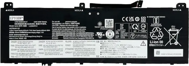 Main image of L22M4PA1 Laptop Battery 71Wh 4623mAh 4-Cell 15.36V Compatible with Lenovo Yoga 7 14IRL8 14ARP8 16IRL8 16ARP8 / Yoga 7 2-in-1 14IML9 14AHP9 16IML9 16AHP9 Series 5B11K38966 L22C4PA1 L22D4PA1